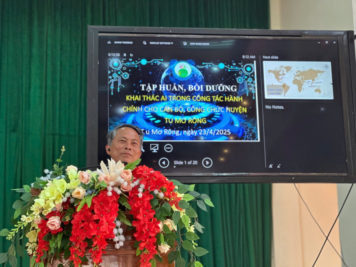 Huyện Tu Mơ Rông ứng dụng trí tuệ nhân tạo để hỗ trợ nâng cao hiệu quả phục vụ người dân