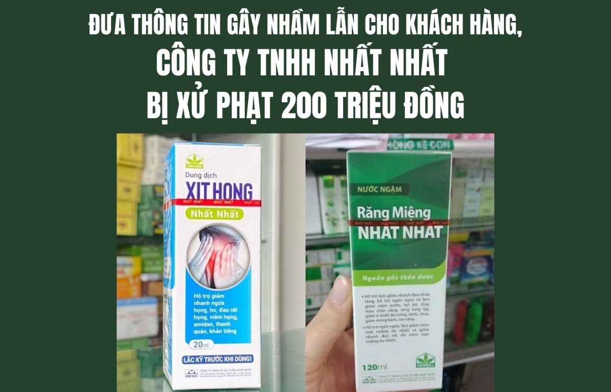 Đưa thông tin gây nhầm lẫn cho khách hàng, Công ty TNHH Nhất Nhất bị xử phạt 200 triệu đồng