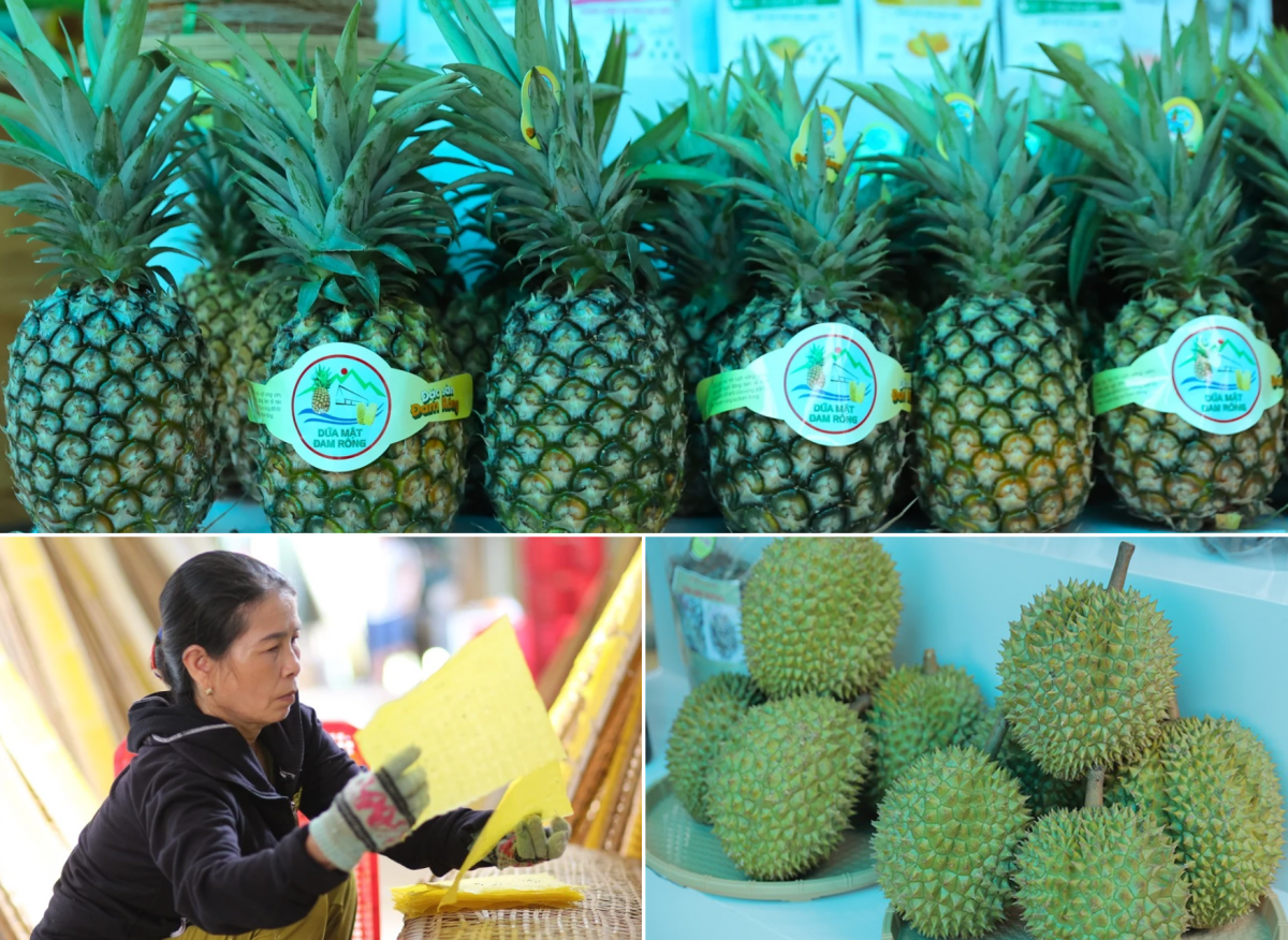 a sản phẩm đặc trưng của huyện Đam Rông đã được xác lập nhãn hiệu chứng nhận gồm: Bánh tráng làng Tày, Dứa mật và Sầu riêng.