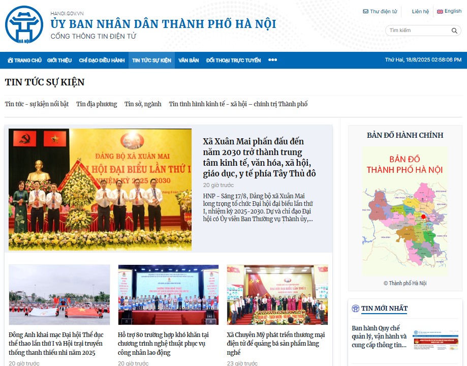 Hà Nội ban hành quy chế quản lý, vận hành Cổng thông tin điện tử