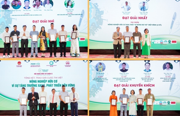 Lễ trao giải cuộc thi viết "Nông nghiệp hữu cơ - Vì sự tăng trưởng xanh phát triển bền vững"