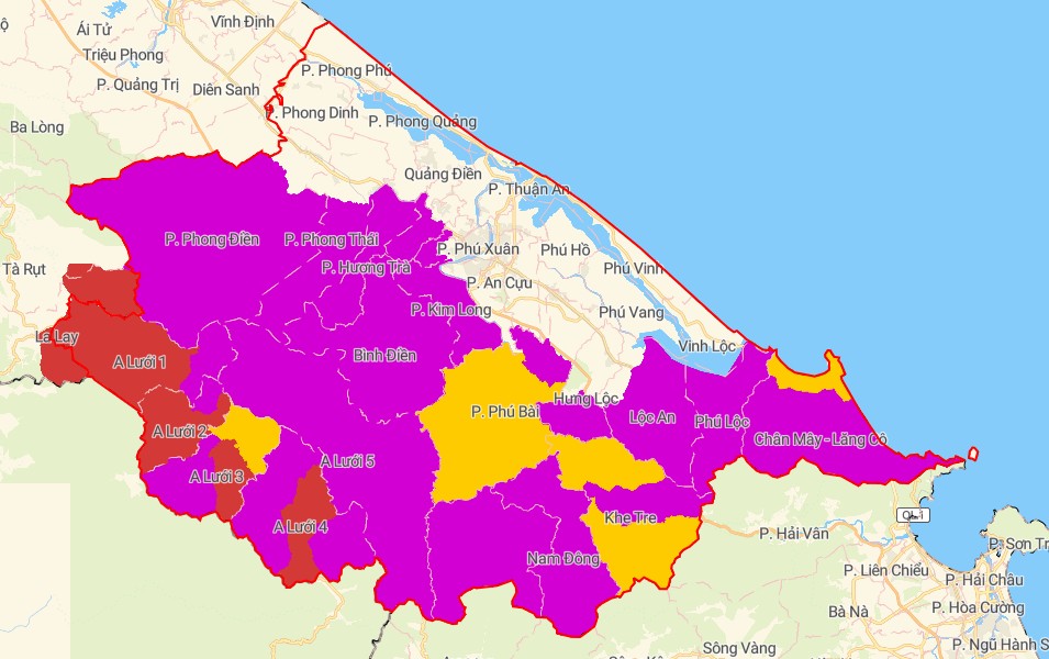 Tp. Huế: cảnh báo nguy cơ lũ quét, sạt lở đất và sụt lún đất do mưa lớn hoặc dòng chảy