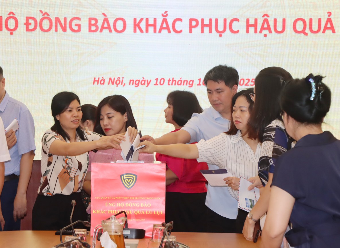 Cục Quản lý và Phát triển thị trường trong nước phát động ủng hộ đồng bào bị ảnh hưởng bão lũ