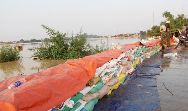 Bắc Ninh công bố tình trạng khẩn cấp sự cố đê trên sông Cầu, sông Thương và sông Cà Lồ