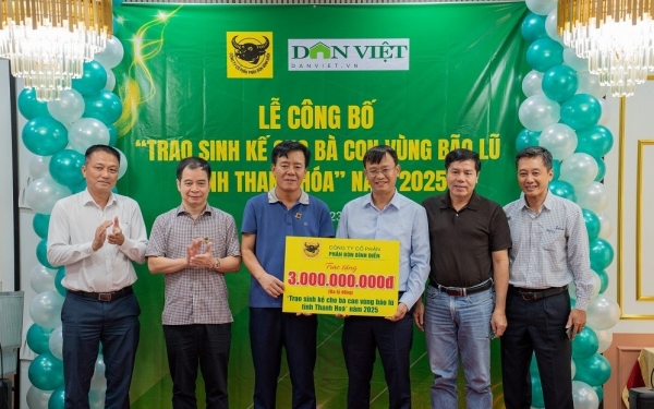 Phân bón Bình Điền và Báo NTNN phát động chương trình Trao sinh kế cho bà con vùng bão lũ ở Thanh Hóa