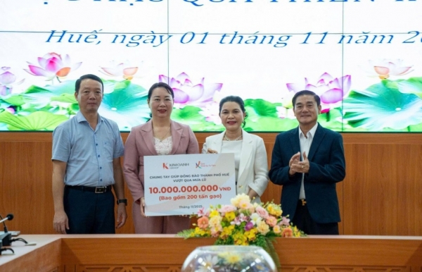 Quỹ Khởi sự Từ Tâm ủng hộ 10 tỷ đồng hỗ trợ người dân TP. Huế khắc phục hậu quả mưa lũ