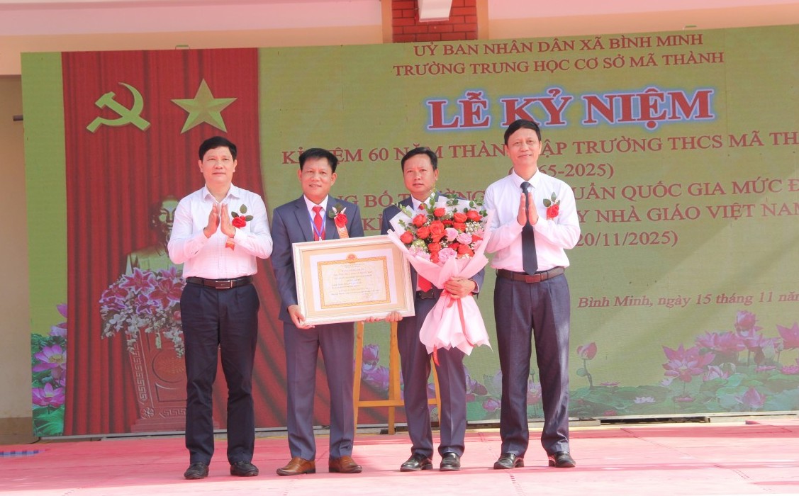 Trường THCS Mã Thành đạt chuẩn Quốc gia trên hành trình 60 năm xây dựng và phát triển