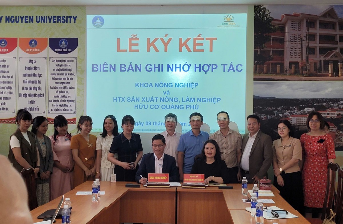 Đại học Tây Nguyên và HTX Quảng Phú bắt tay đào tạo nguồn nhân lực nông nghiệp hữu cơ