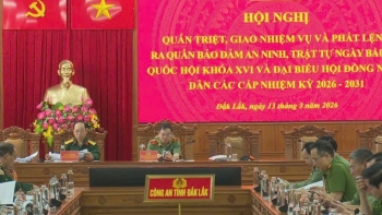 Công an tỉnh Đắk Lắk ra quân bảo đảm an ninh trật tự cho ngày bầu cử