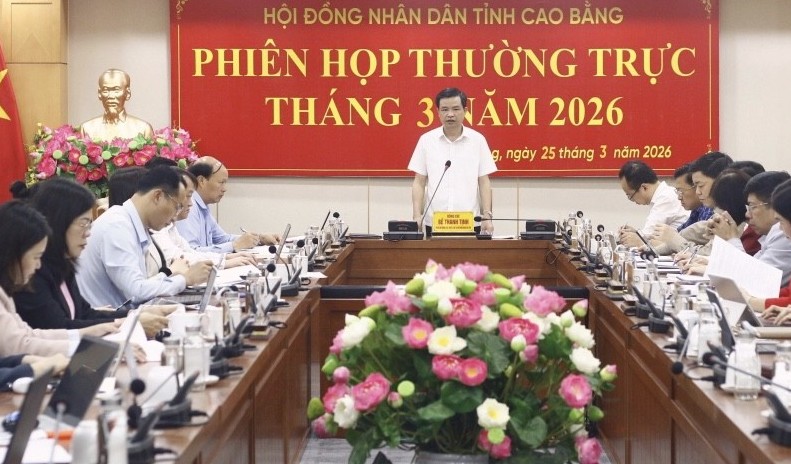 Thường trực HĐND tỉnh Cao Bằng tiến hành phiên họp tháng 3/2026