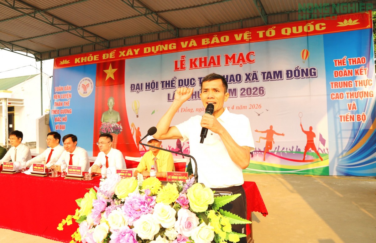 Khai mạc Đại hội Thể dục Thể thao xã Tam Đồng, lần thứ nhất năm 2026