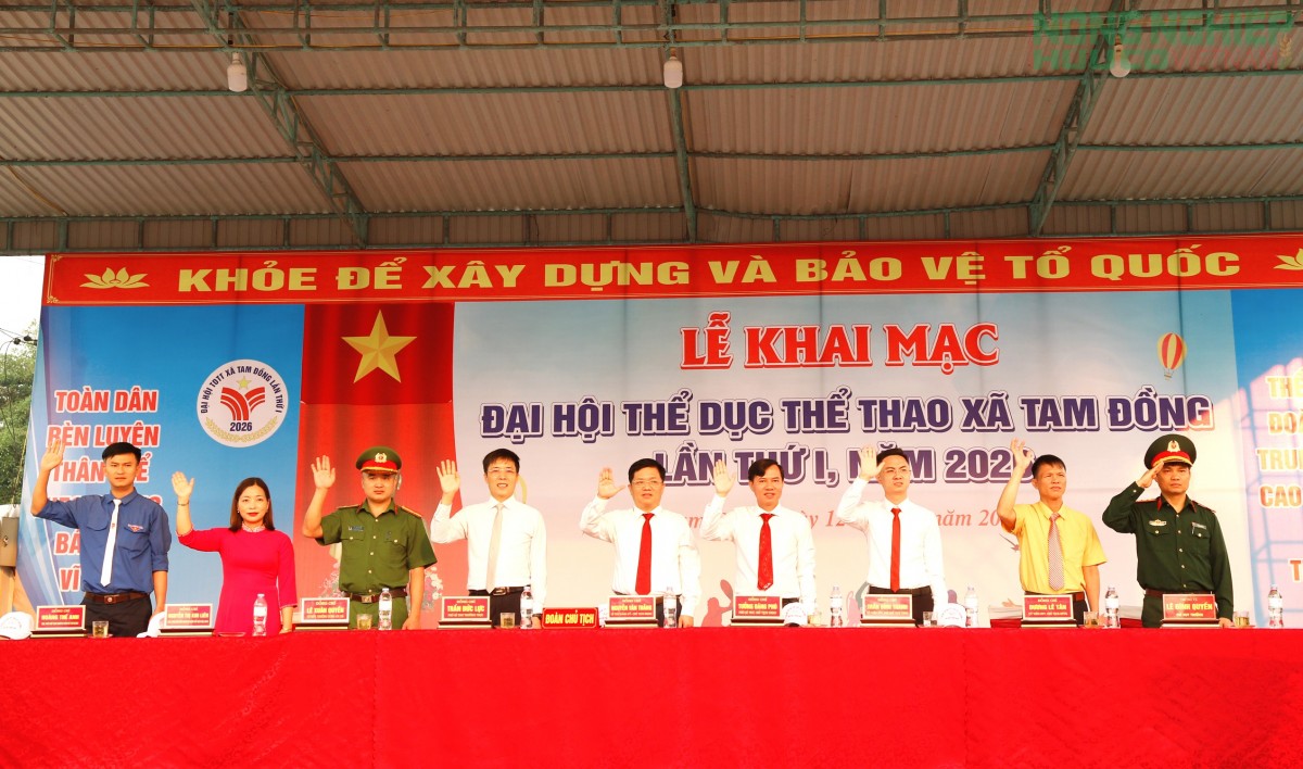 Khai mạc Đại hội Thể dục Thể thao xã Tam Đồng, lần thứ nhất năm 2026