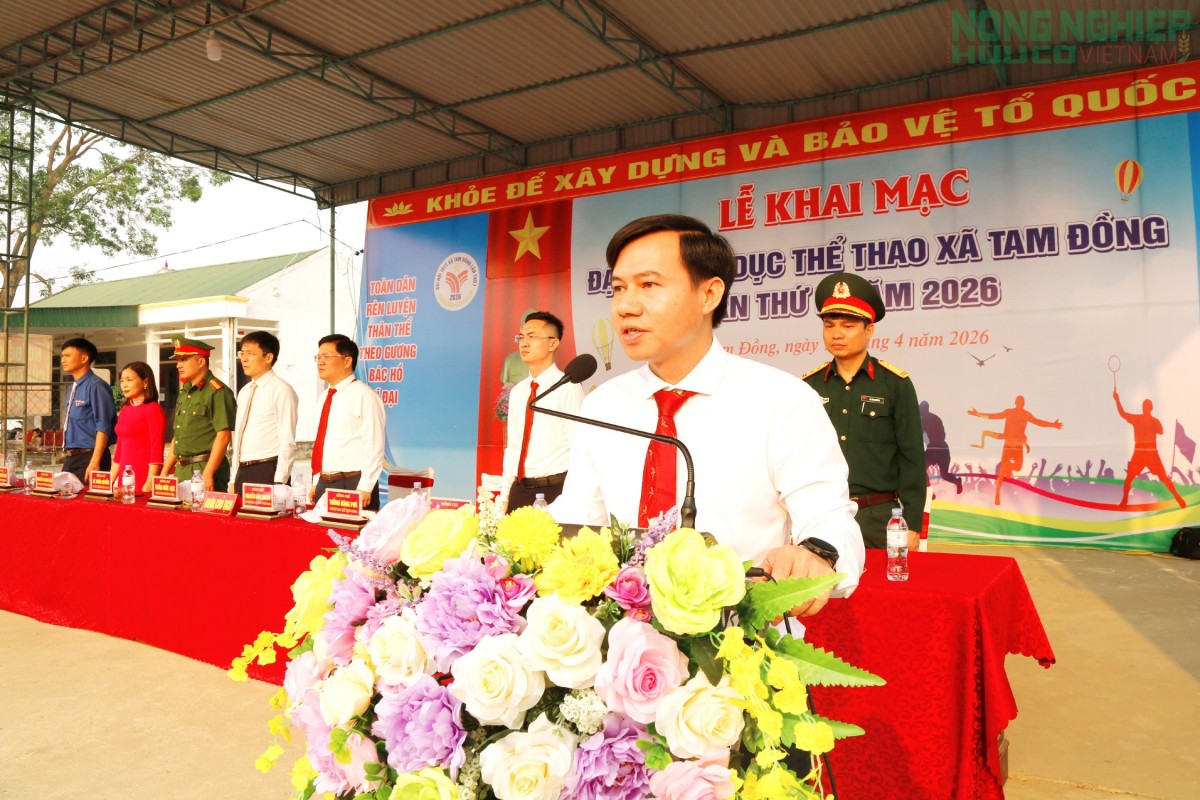 Khai mạc Đại hội Thể dục Thể thao xã Tam Đồng, lần thứ nhất năm 2026