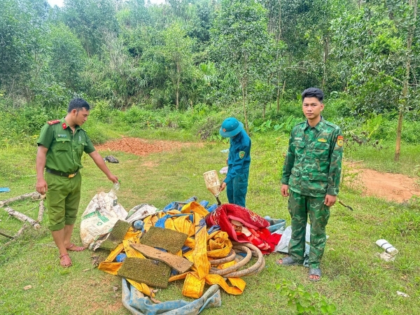 Tp. Huế: Xã A Lưới 1 quyết liệt truy quét, ngăn chặn hoạt động khai thác vàng trái phép