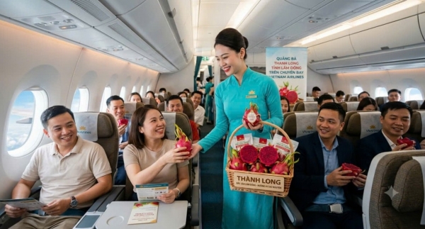 Lâm Đồng đẩy mạnh quảng bá thanh long, dưa lưới và xoài trên các chuyến bay Vietnam Airlines