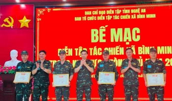 Xã Bình Minh hoàn thành xuất sắc diễn tập tác chiến trong khu vực phòng thủ năm 2026