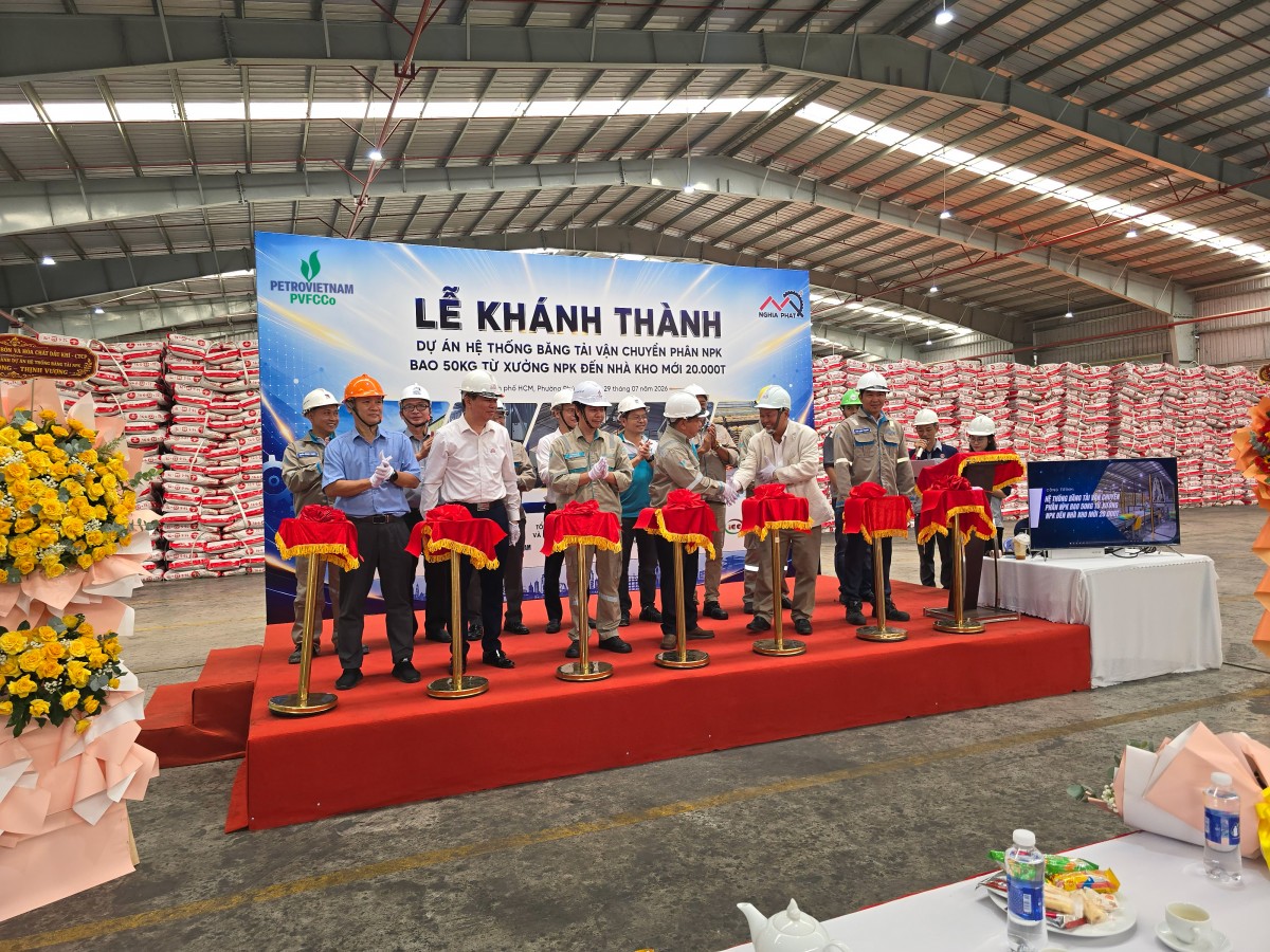 PVFCCo – Phú Mỹ khánh thành Hệ thống băng tải phân bón công suất 55 tấn/giờ