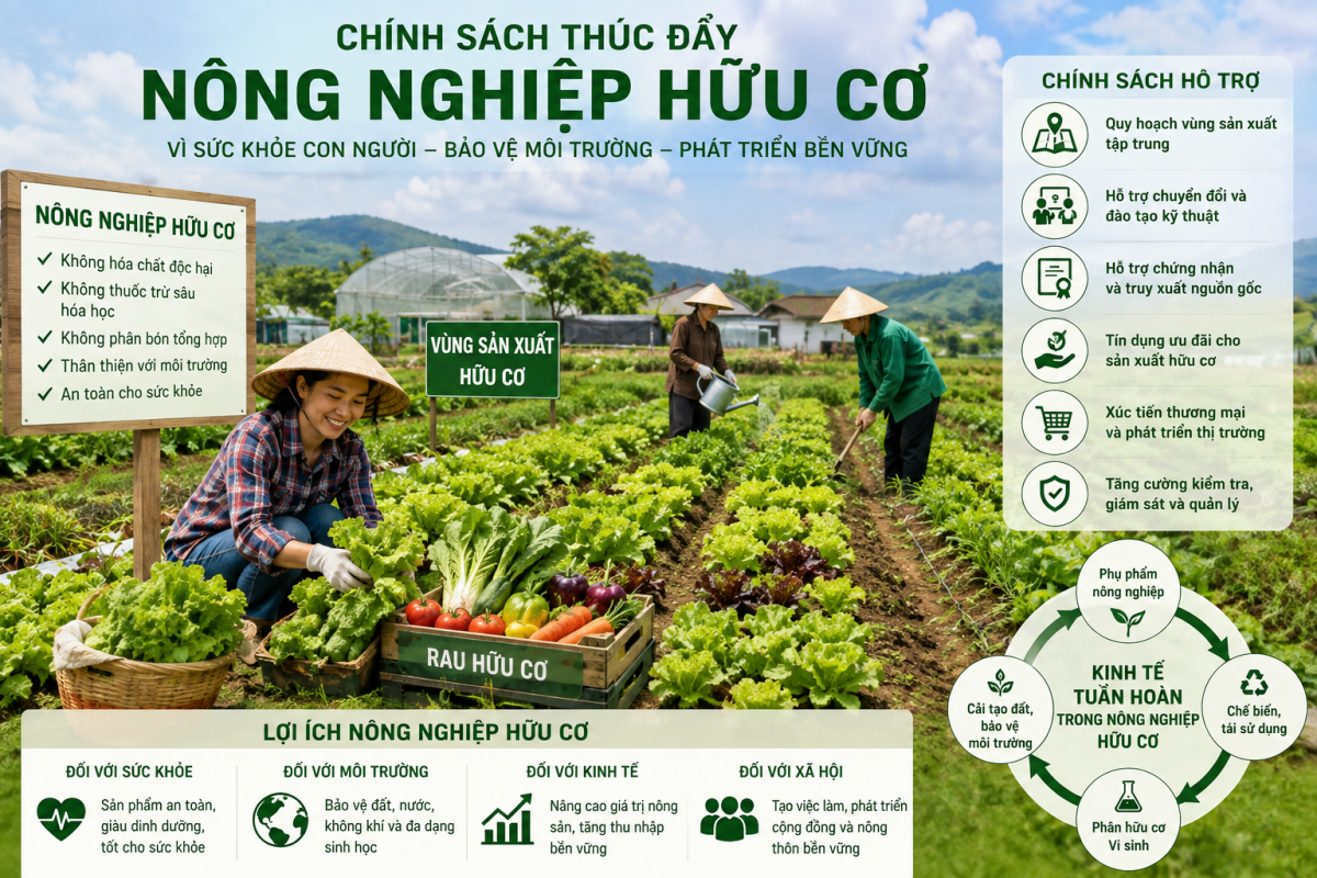 Thiết kế chính sách trong phát triển nông nghiệp hữu cơ