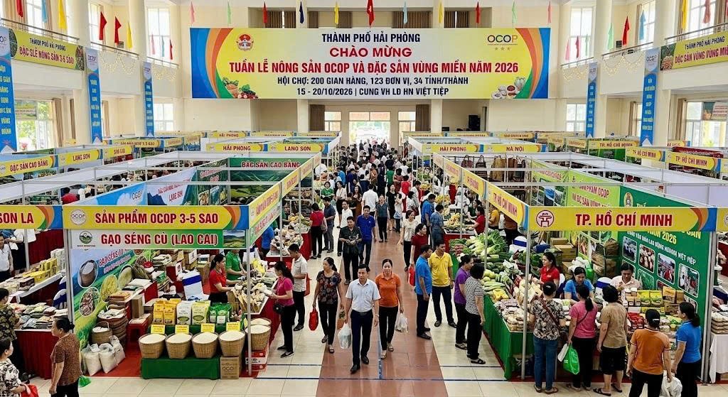 Quy tụ 2.000 nông sản OCOP và đặc sản vùng miền giao thương tại Hải Phòng