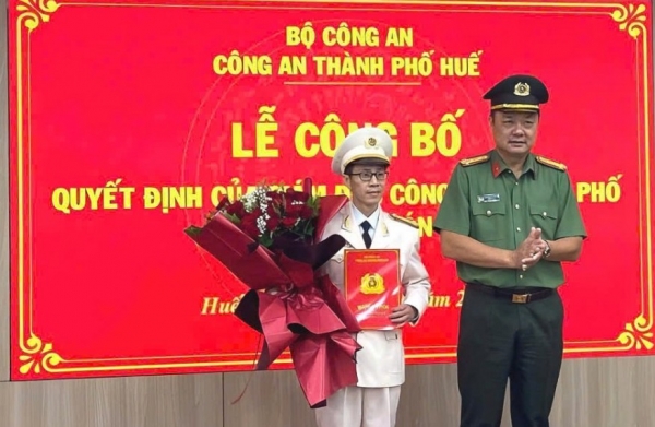 Thượng tá Quách Hoàng Thảo giữ chức Trưởng phòng Hậu cần, CATP Huế